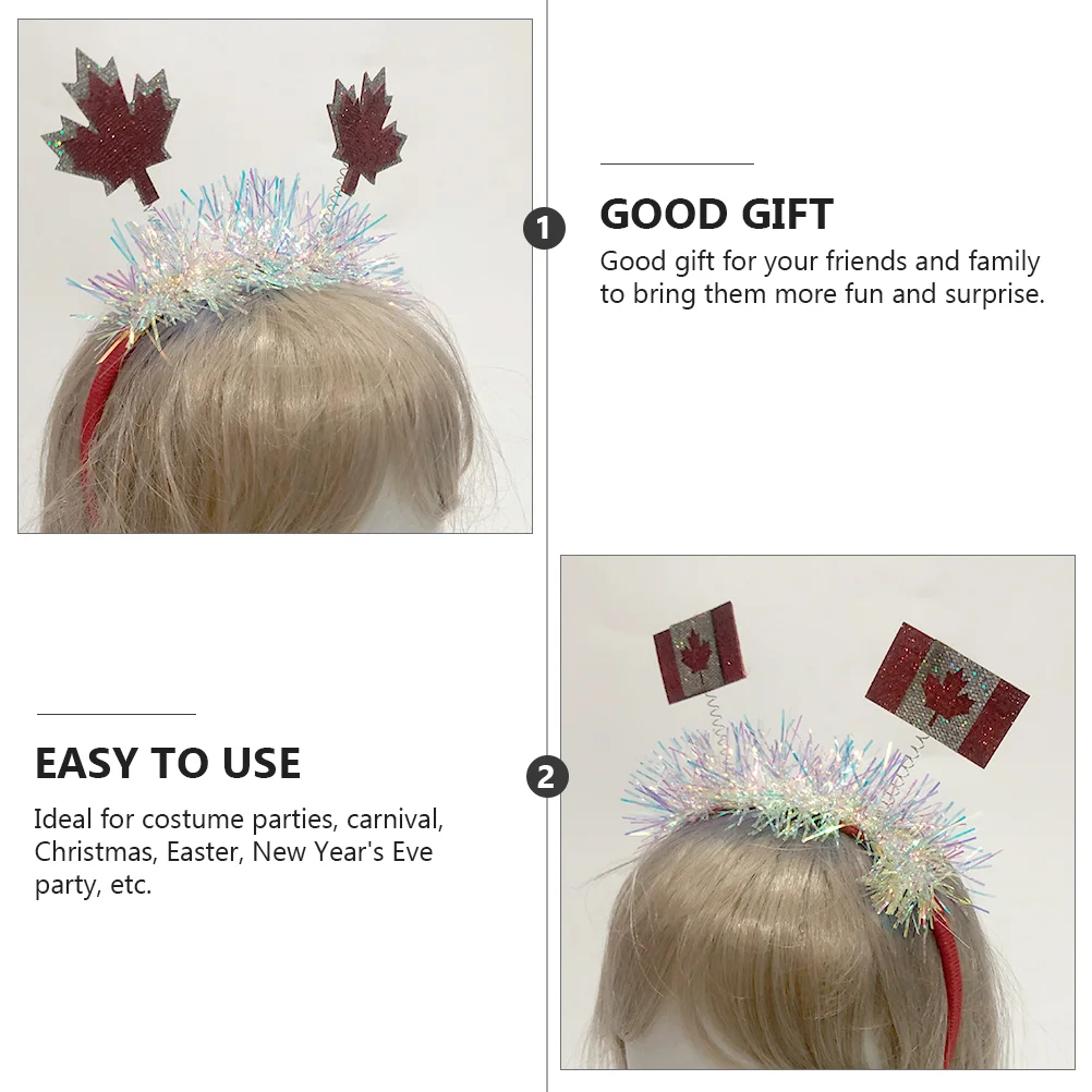 Party Head Bopper National Day Hair Accessories Band Pompom Carnival Hoop Tinsel