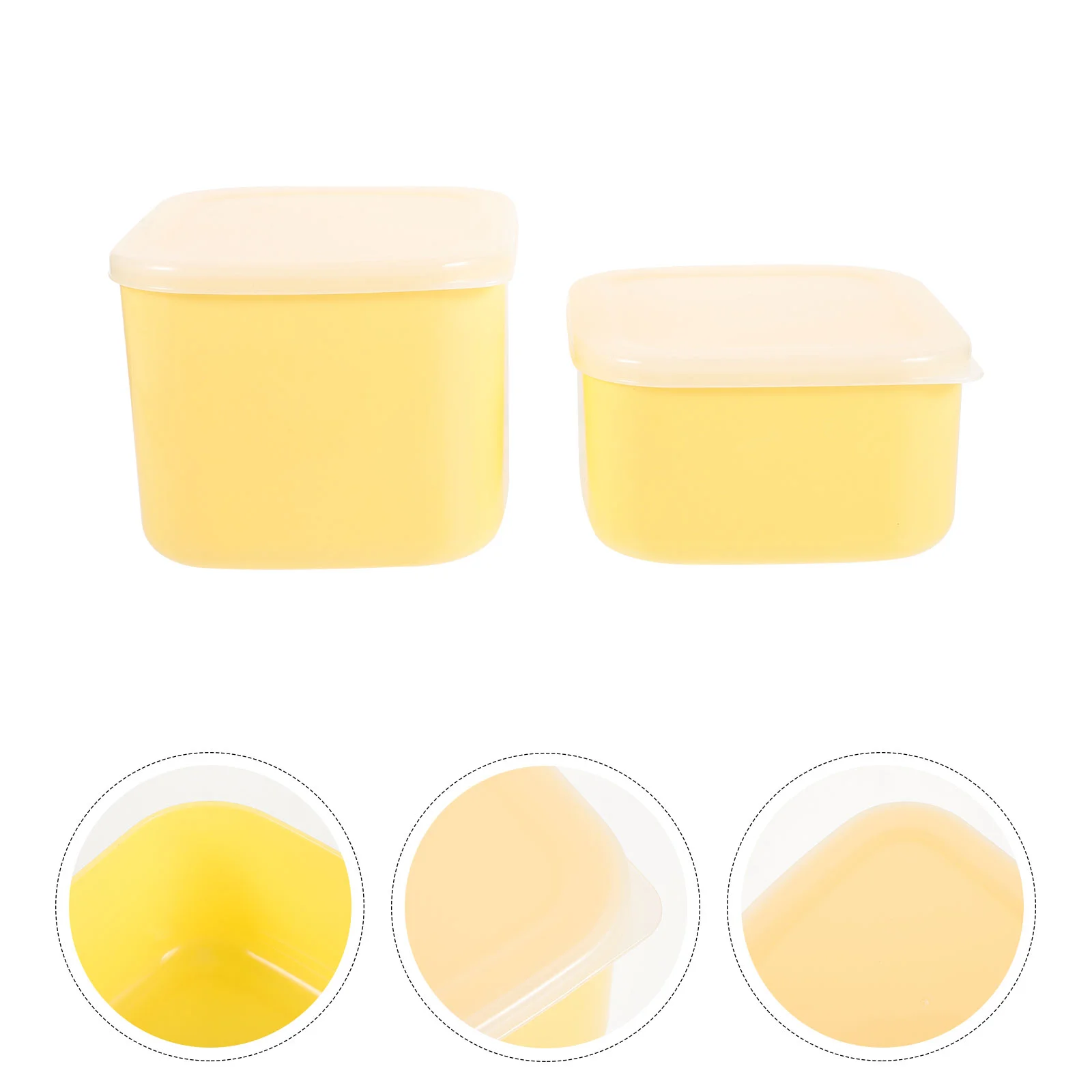 

2 Pcs Cheese Crisper Go Food Containers Lids Slices Storage Holders Cover Sealing Butter Cases Portable Pp Kitchen Design