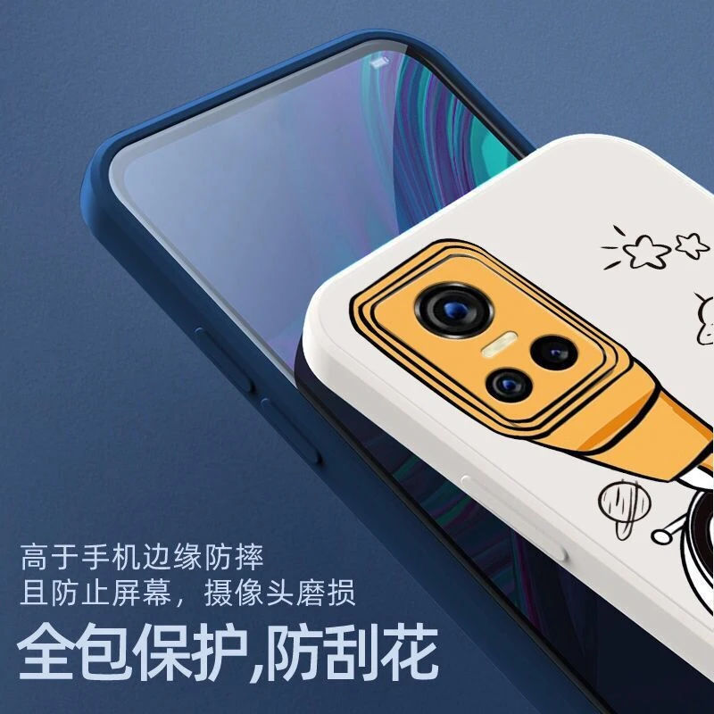 for realme gt neo 3 case cute cartoon astronaut pattern phone case for realme gt neo 3 cover realmegtneo3 soft silicone bumper free global shipping