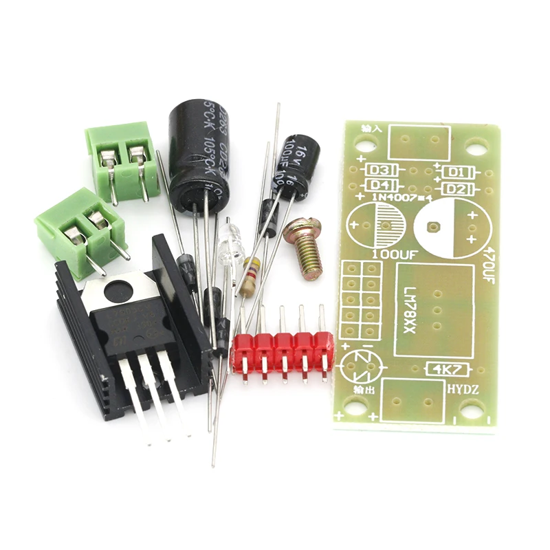 DIY KIT LM7805 L7805 DC/AC Three Terminal Voltage Regulator Power Supply Module 5V 6V 9V 12V Output Max 1.2A | Инструменты