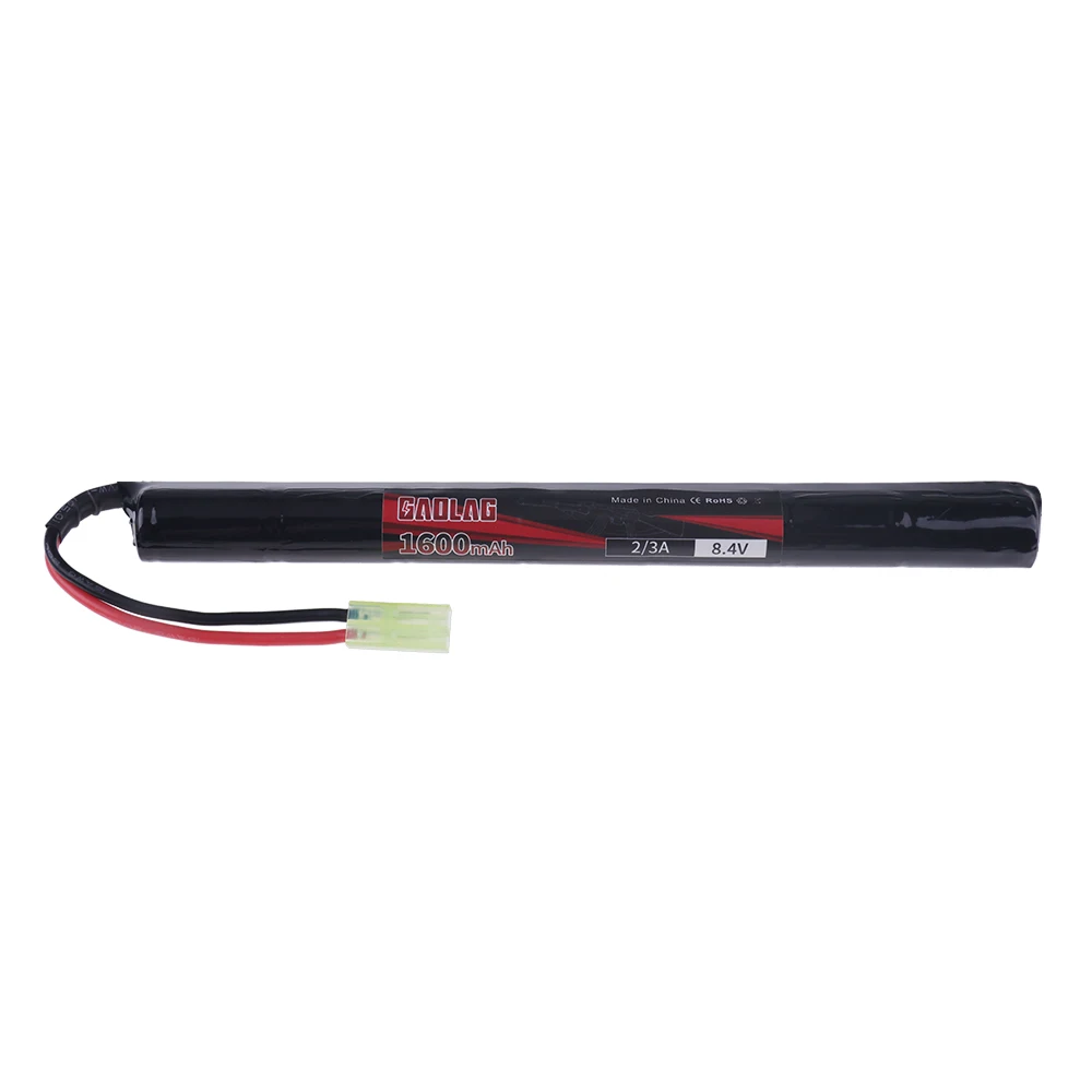 Фото Аккумулятор NiMH 8.4V 1600mAh для страйкбольного автомата SCAR-L MP5K AEG, тип «бабочка» (Nunchuck) с мини-разъемом Tamiya №3
