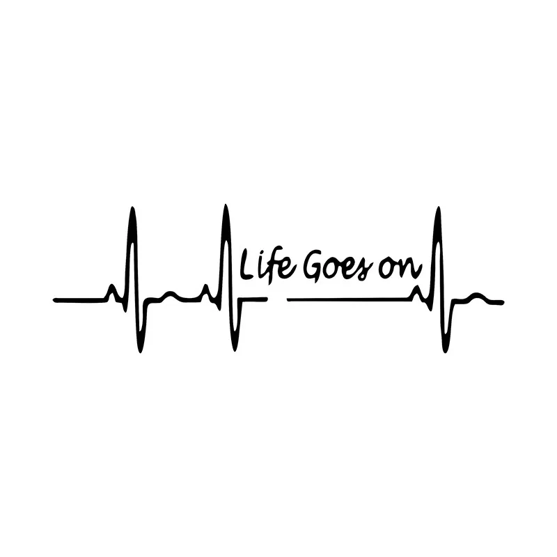 

17x6 см Heart Beat трекпад Life Goes on наклейка для автомобильных наклеек индивидуальные, внешнее украшение автомобиля ПВХ