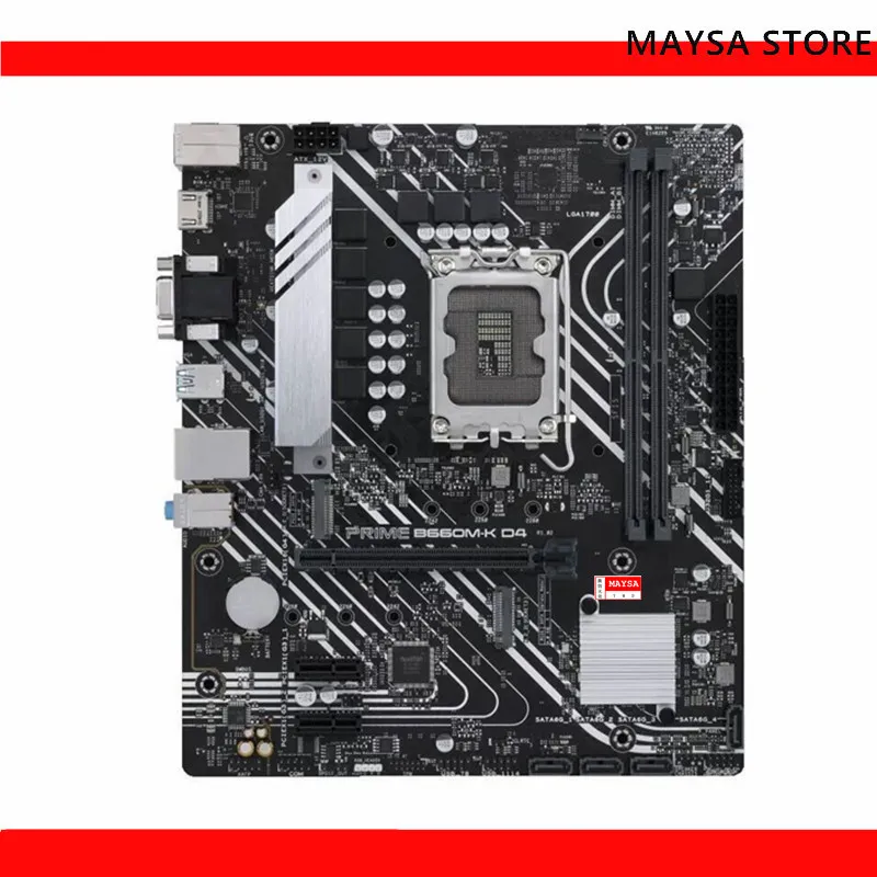 Для ASUS PRIME B660M-K D4 LGA 1700 DDR4 материнская плата B660 поддерживает процессор i5 10400f i3 12100f 12400f