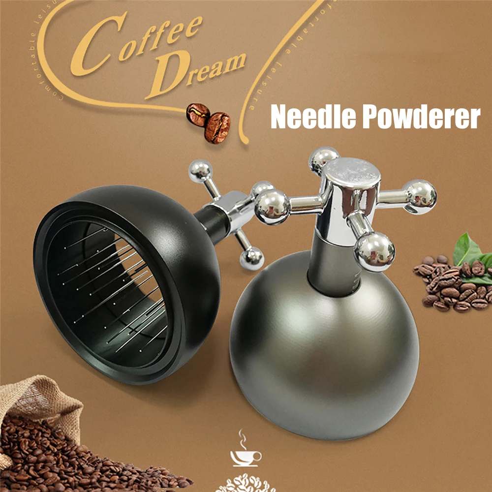 

58mm Needle Type Coffee Tamper Coffee Block Disperse Needle Mixer Manual Barista Powder Espresso Latte Distributor Leveler Tool