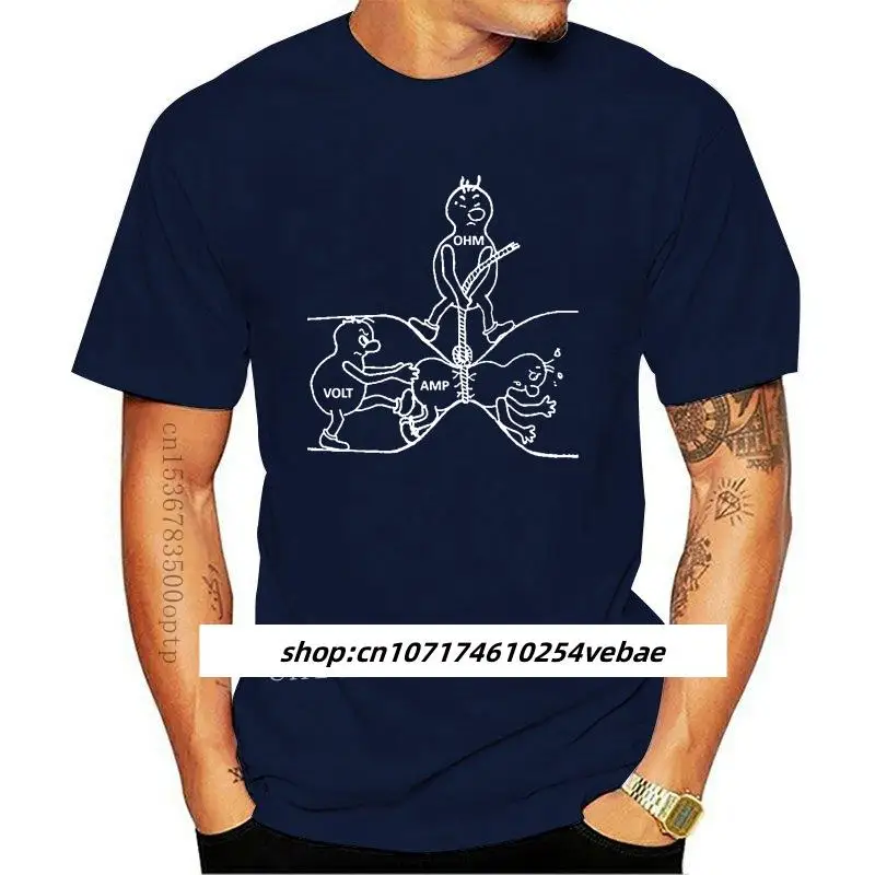 

Новая мужская футболка Ohm's Law, женская футболка с электротехникой