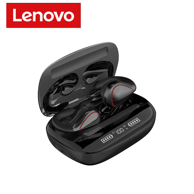 

Наушники Lenovo с костной проводимостью, Беспроводные спортивные наушники с шумоподавлением, TWS наушники Bluetooth, водонепроницаемые светодиодны...