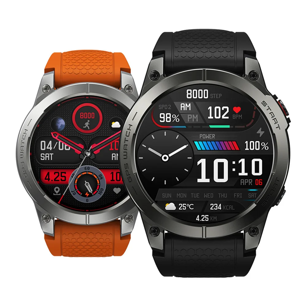 1.43inch AMOLED Color Screen BT5.3 Premium Voice Calling GPS Fitness Support Smartwatch Zeblaze Stratos 3 Passometer