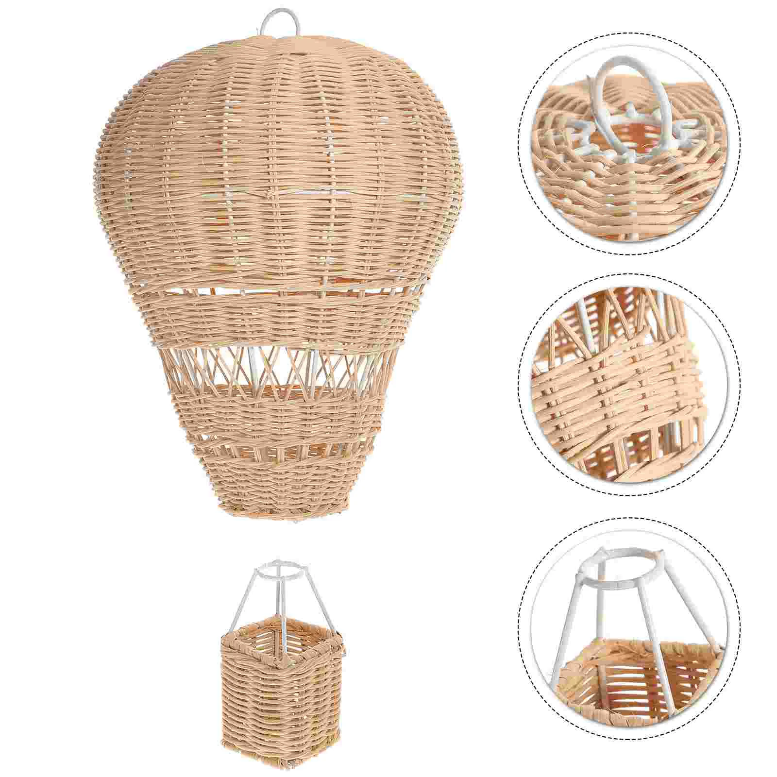 

Hot Air Balloon Hanging Balloons Ornament Decor Rattan Wall Kids Room Woven Decorations Party Props Hangings Home Farmhouse