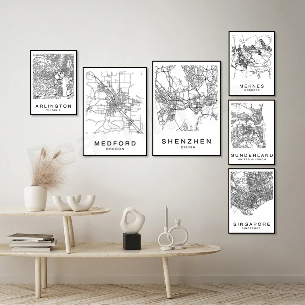 Улицы Арлингтона Вирджинии Медфорд Орегон Сан-Антонио Сиэтл Синдерленд Meknes