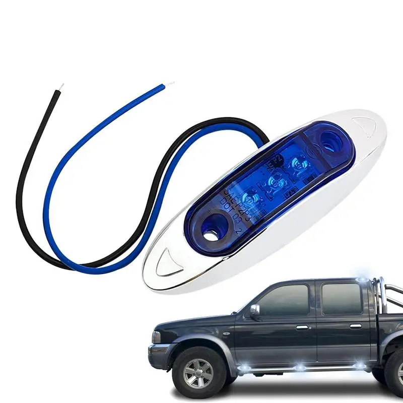 

Side Step Lights For Truck 12-24V Wireless Trailer LED Marker Lights 3LED Taillights For Vehicles Truck RV Camper Pickup