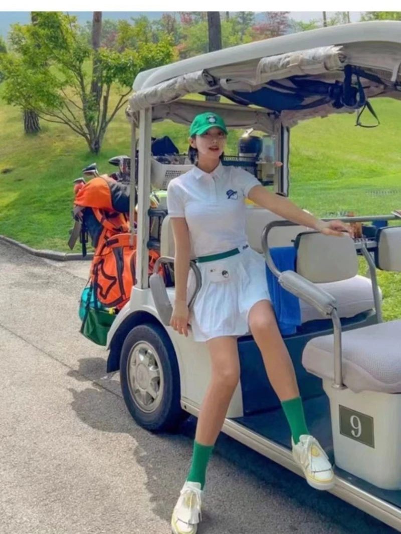 2023 Women's Skirt Summer Golf Short Skirt  Korean Brand Slim Elastic Breathable Comfortable Outdoor Sports Pleated Skirt