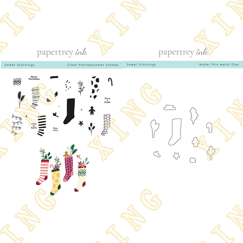 

Sweet Stockings New Metal Cutting Dies Stamps Scrapbook Diary Decoration Embossing Cut Dies Template Diy Greeting Card Handmade