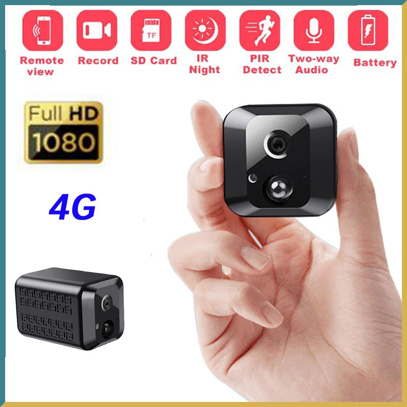 

1080P 4G SIM Card Battery Mini Camera IP Camera Battery Camera Mini Video Record IR Night Surveillance Security CCTV Camera