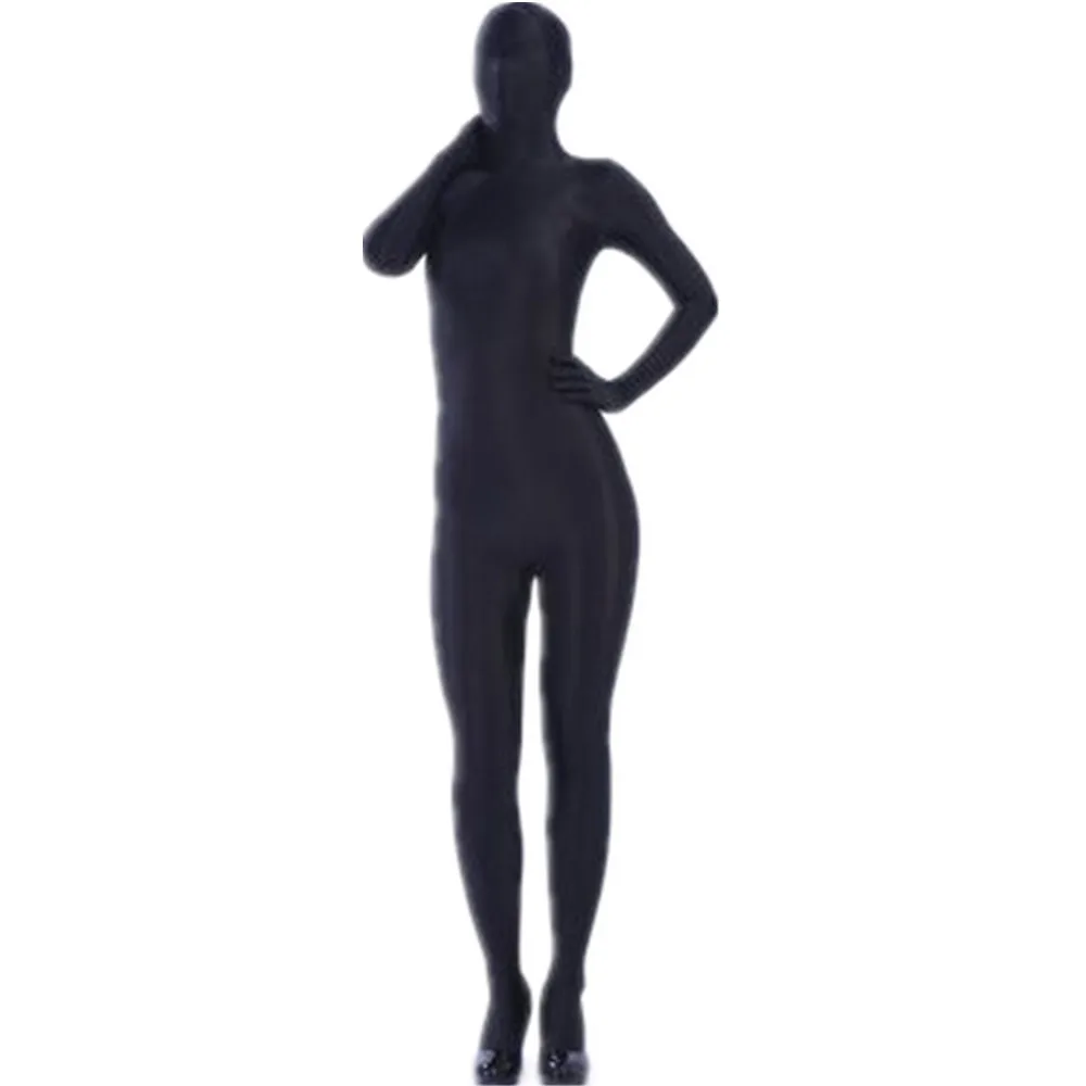 

(SCF019) Black Spandex Shiny Fullbody Tights Unisex original Fetish Zentai Suits