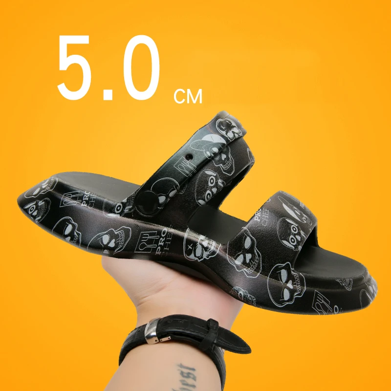 

Сандалии мужские на толстой подошве, повседневные Мягкие тапки с эффектом памяти, Эва, Нескользящие, для сада и пляжа, клоги, летняя обувь, 5.0