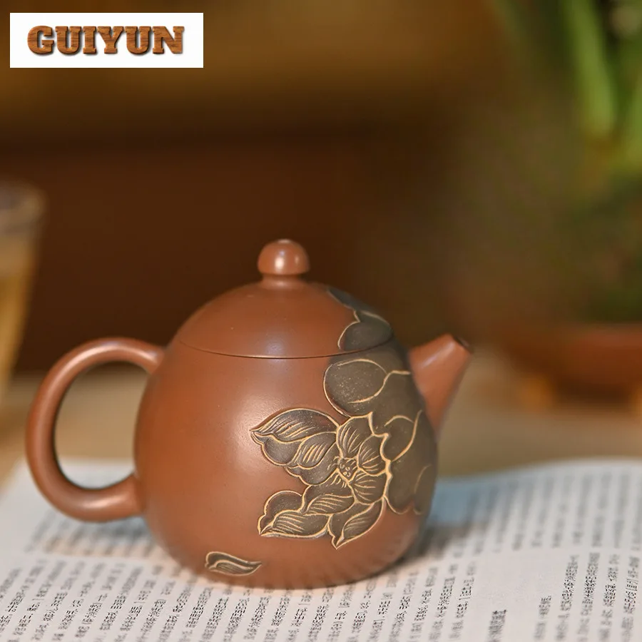 200 мл подлинный керамический чайник Qinzhou Nixing рельефный ручной работы драконовое