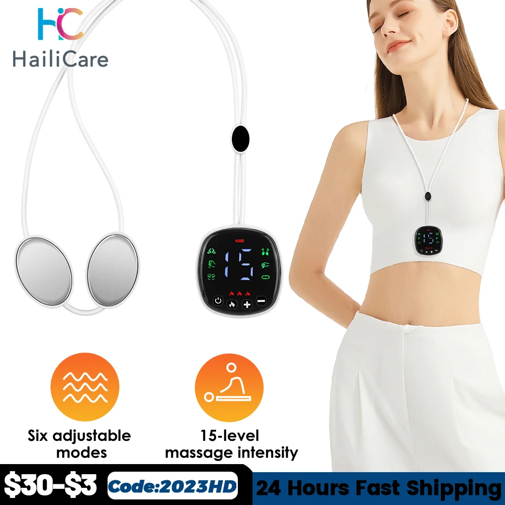 

Micro-current Cervical Spine Massager Electric Neck Massager Smart TENS+EMS Portable Hot Compress Shoulder and Neck Massager