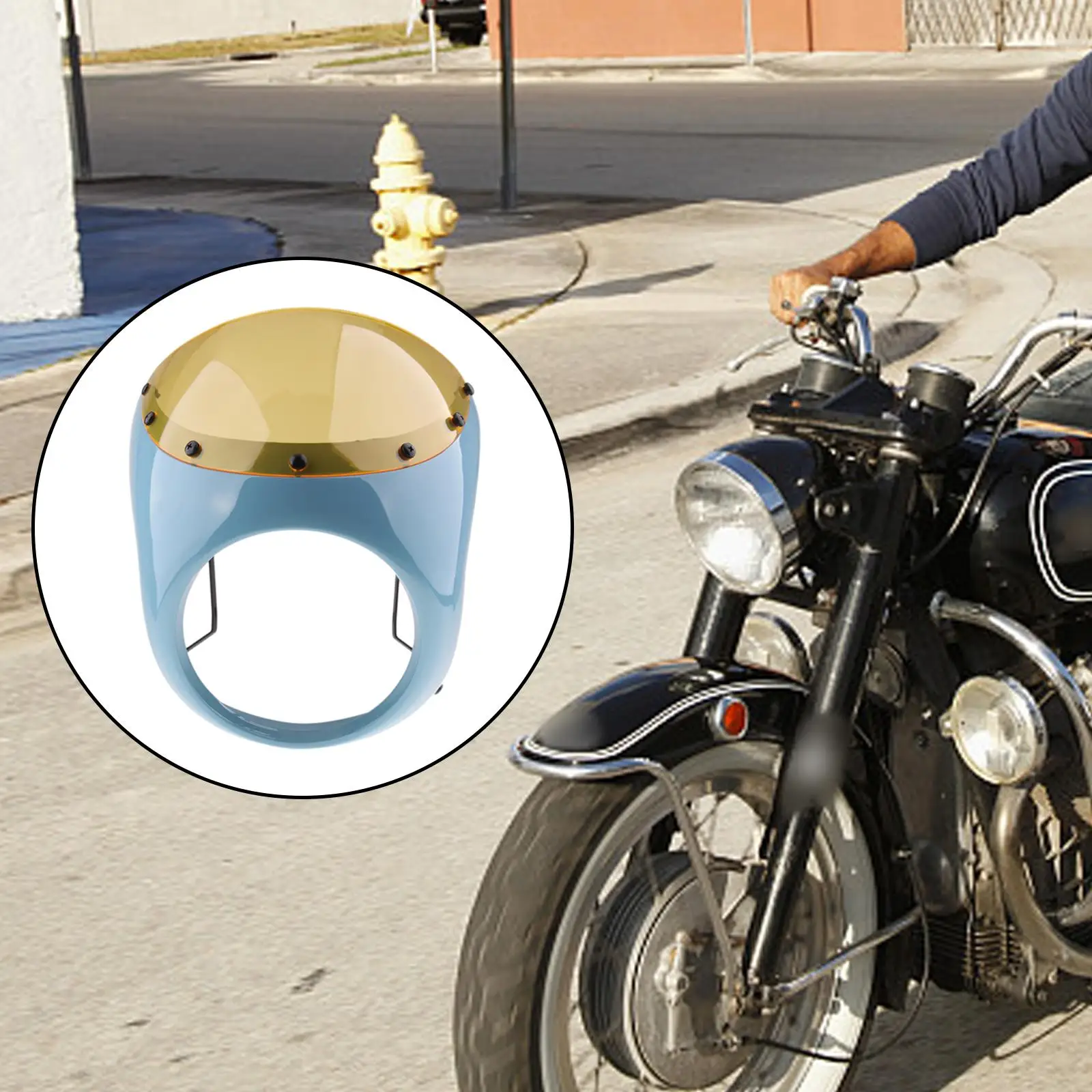 

7 Inch Headlight Fairing Windshield Cover for Retro Cafe