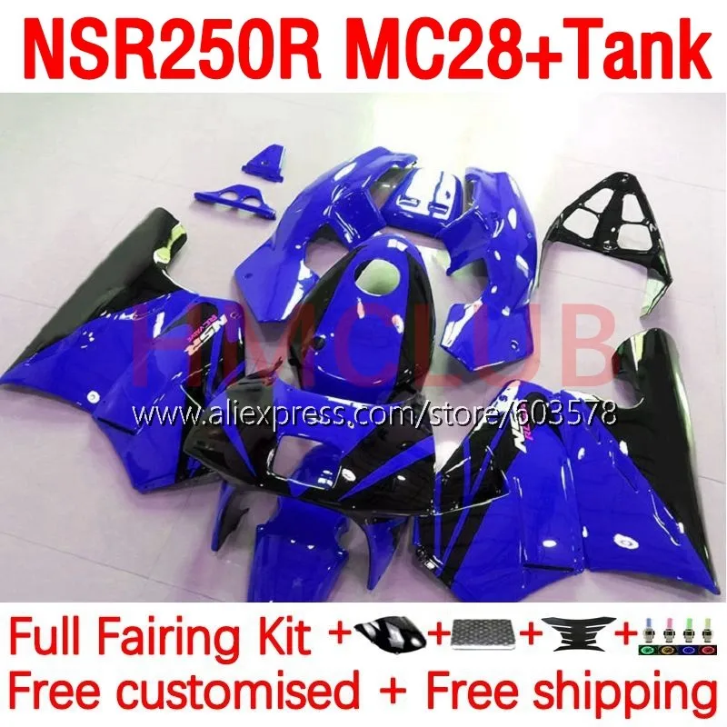 

+Tank Injection For HONDA MC28 NSR250R NSR 250R glossy blue NSR250 R RR 94 95 96 97 98 99 1996 1997 1998 1999 Fairing 195No.204