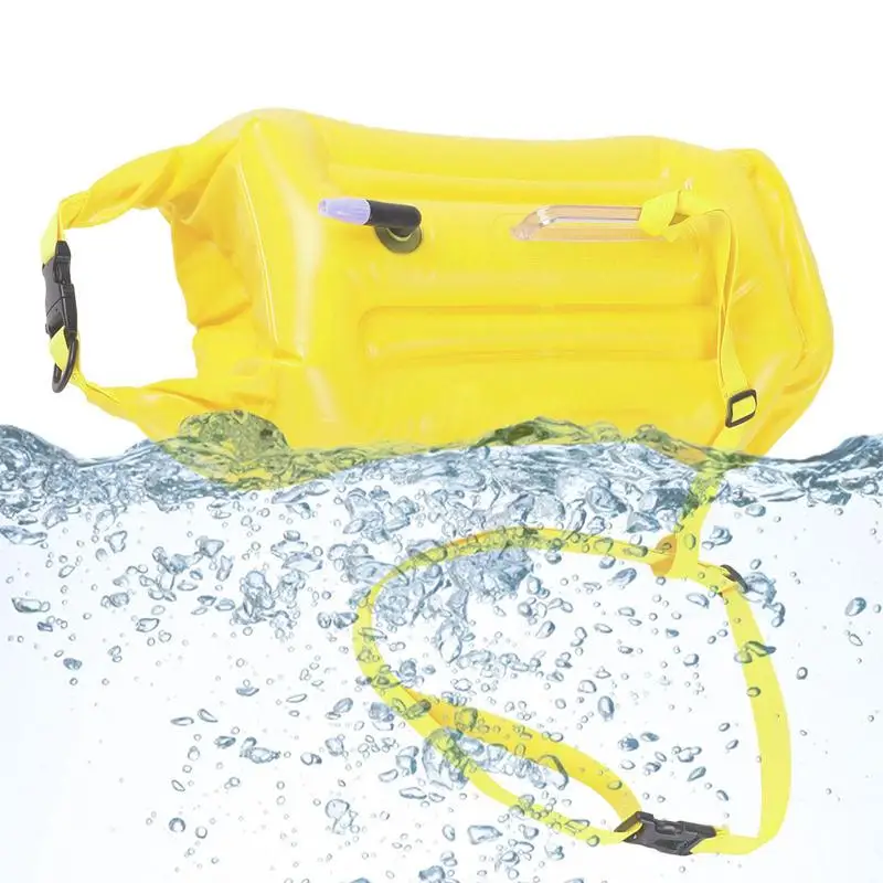 

Поплавок для бассейна плавательный буй, водонепроницаемые плаватели на открытой воде и Триатлеты, светильник и видимый поплавок для безопасных тренировок и гонок