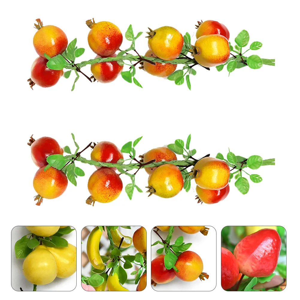 

Fruit Lifelikemodel Party Pomegranate Fruitsvine Decor Decoration String Pendant Toy Learning Prop Simulation Artificial