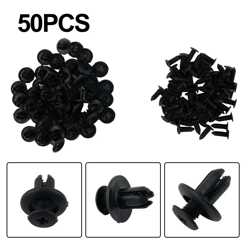 50 шт. зажимы для молдинга переднего бампера и крыла нейлоновые заклепки