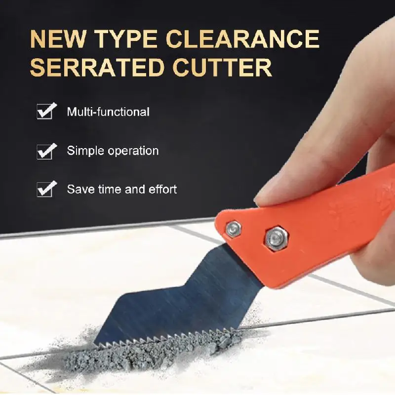 

Professional Ceramic Tile Grout Remover Serrated Seam Cleaner Tungsten Steel Hook Knife For Floor Wall Seam Cement Cleaning Tool