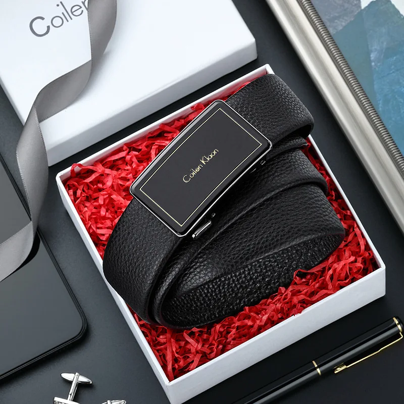 

Men Belt Male Genuine Leather Belt Men Strap Belts For Men Automatic Buckle Black Men's Belts