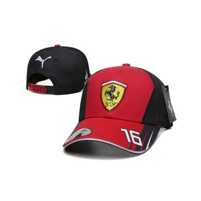 

2023 new high-quality official flagship store hot selling F1 Ferraris racing hat baseball duck tongue sunshade competition hat