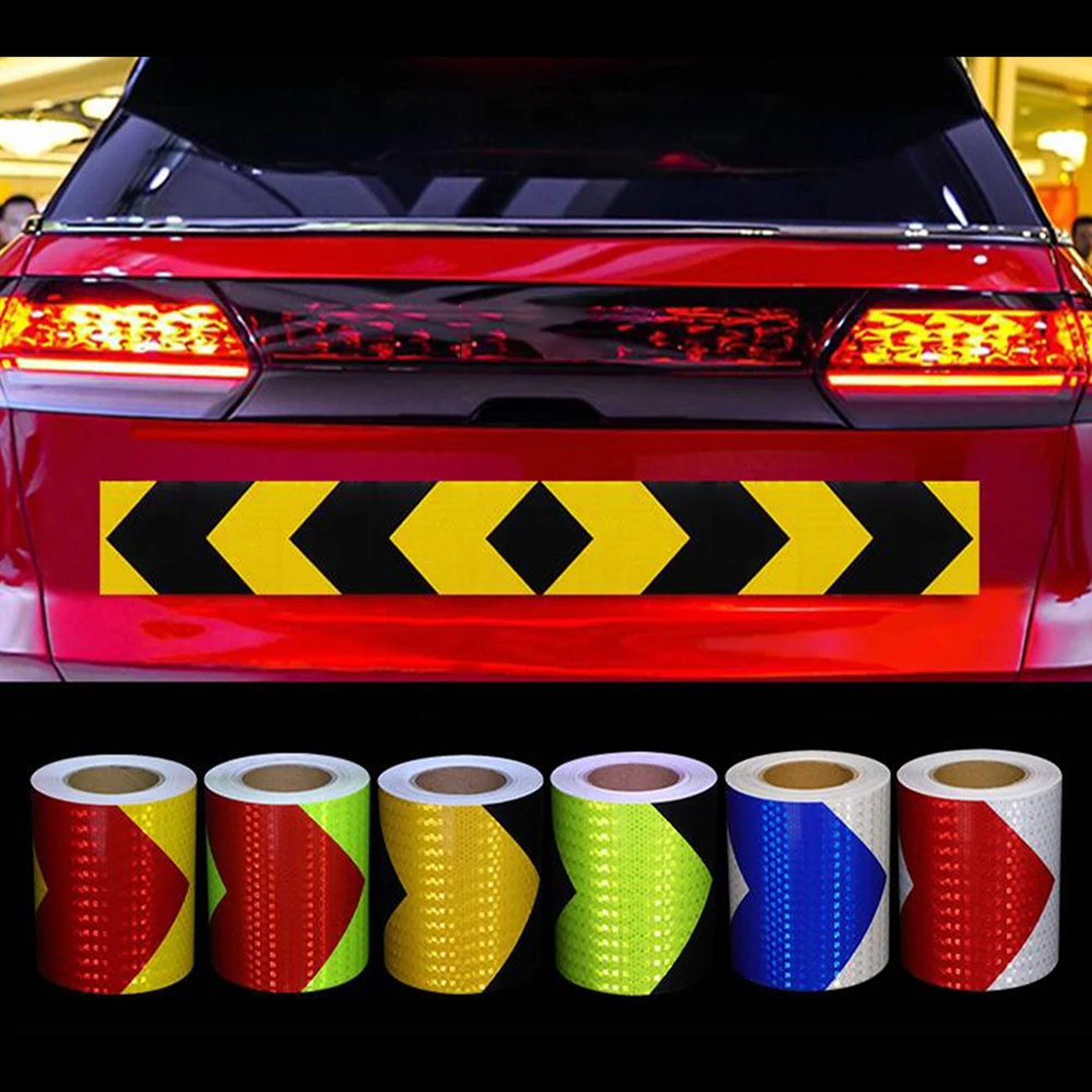 

5x300cm Arrow Reflective Tape Car Styling Sticker Auto Motorcycle Safety Warning Mark Self Adhesive Tape Car Accessories