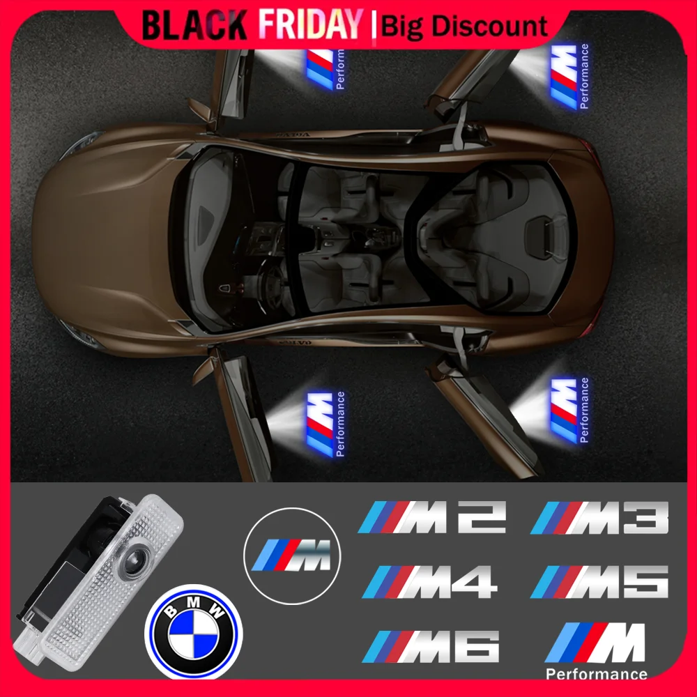 2 шт. оригинальные HD дверные приветственные огни для значка автомобиля BMW