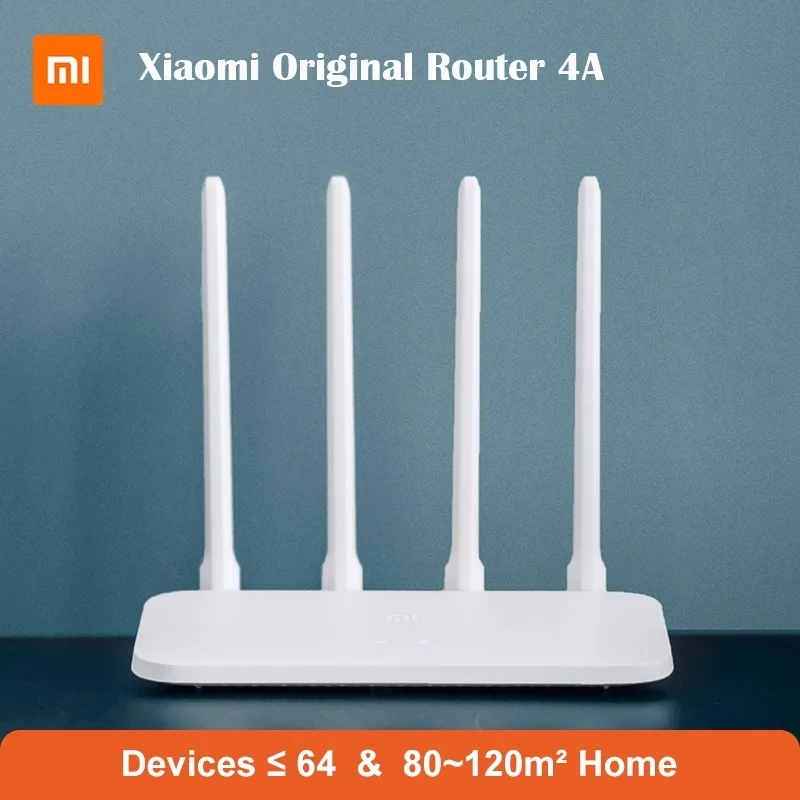 

Xiaomi Mi Router 4A AC1200 Router WiFi 2.4GHz 5GHz Dual Frequency 4 Antennas 64MB 1167 Mbps/s Wifi Amplifier APP Control