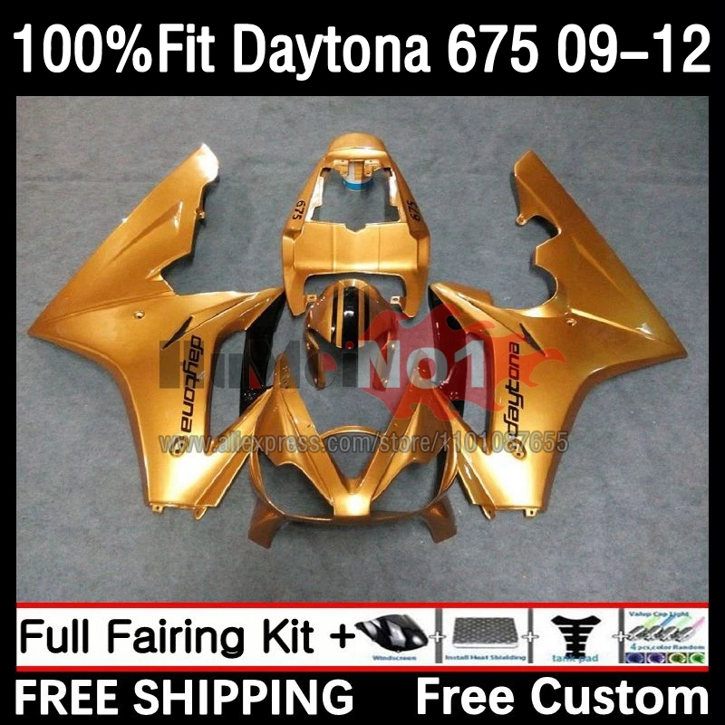 

Литьевая форма для Daytona 675 09 10 11 12 46No.10 Daytona675 Daytona 675 2009 2010 2011 OEM комплект для корпуса глянцевый золотой