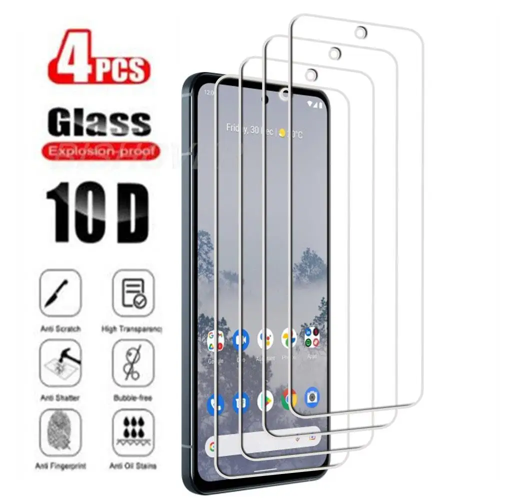 

4Pcs Tempered Glass For Nokia X30 5G 6.43" NokiaX30 X 30 Screen Protector Phone Protective Glass Film 9H