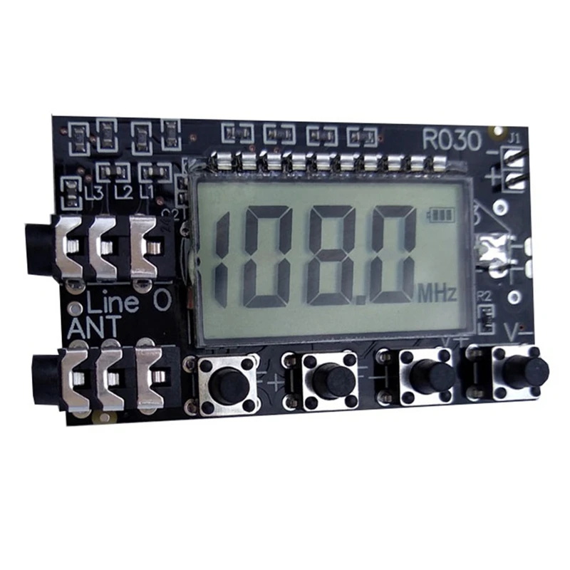 FM Radio Module Stereo Receiver Board Digital LCD 76Mhz-108Mhz Audio Video Output Multi-Function Frequency Modulation