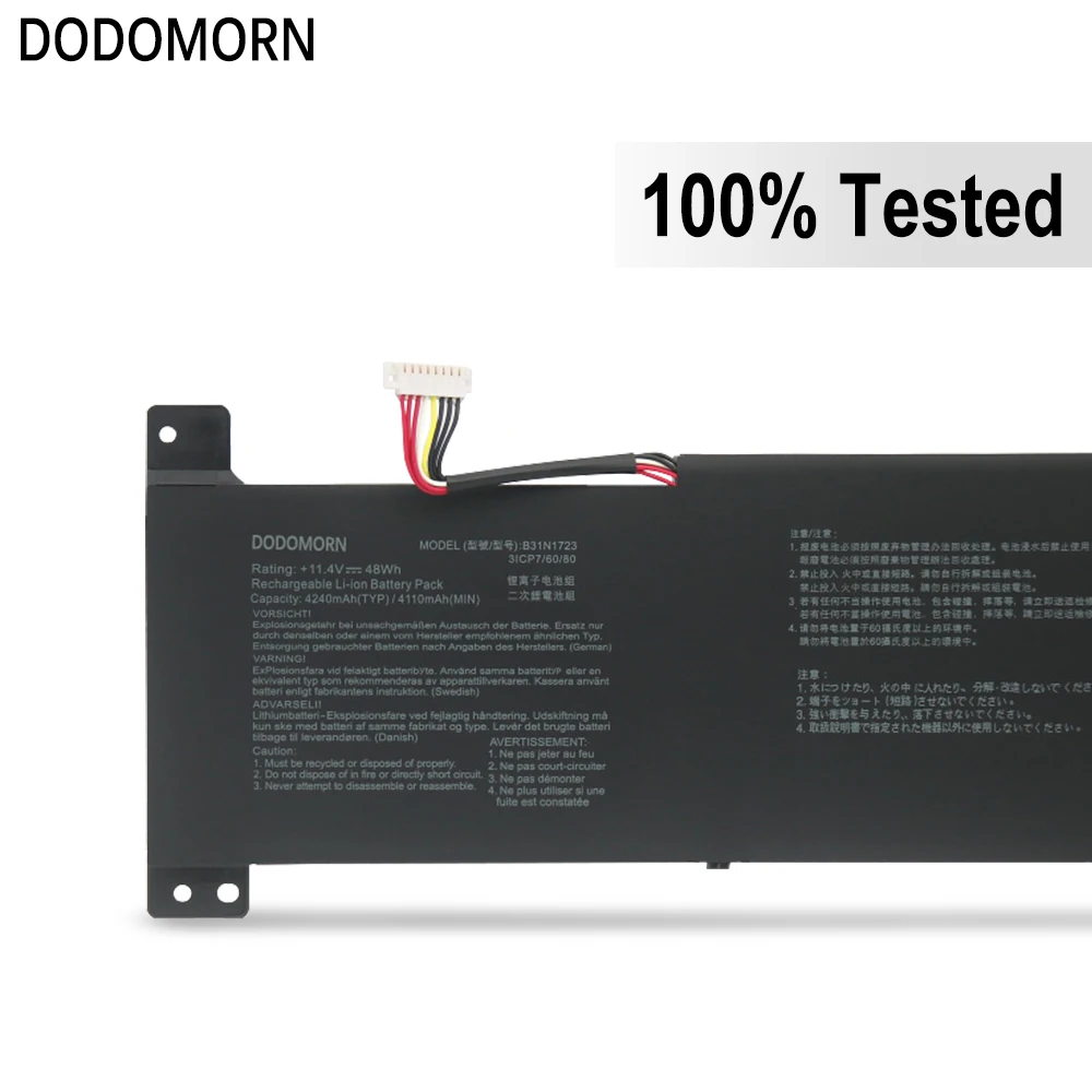 DODOMORN 100% новый аккумулятор B31N1723 для ASUS K570UD K570ZD R570UD R570ZD X570UD X570ZD X570DD F570UD F570DD F570ZD FX570ZD