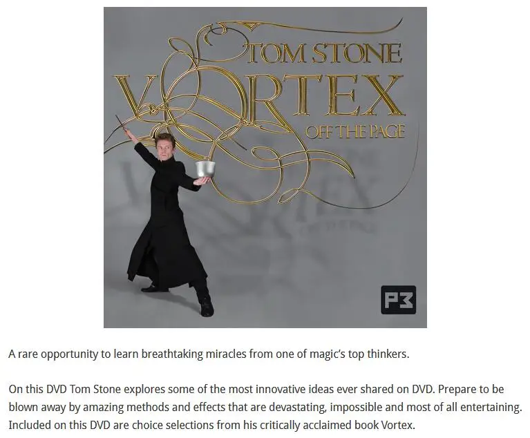 

Vortex: Off the Page by Tom Stone-Волшебные инструкции, волшебный трюк