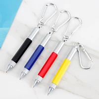 6 in 1 metal ballpoint pen outdoor camping screwdriver short scale pen multi function capacitive touch screen carabiner tool pen