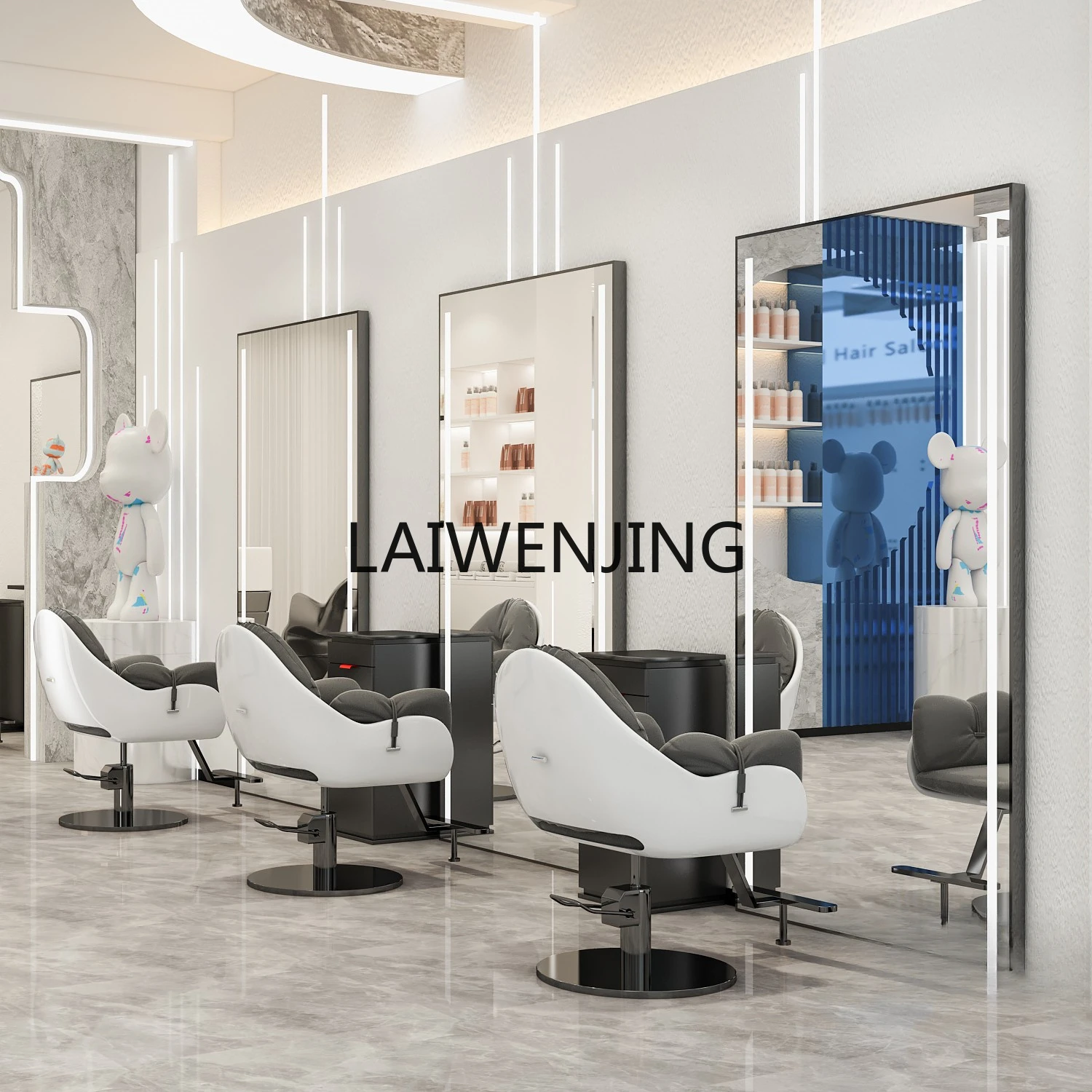 Зеркало для парикмахерской SGF зеркало специальное завивки пола и окрашивания