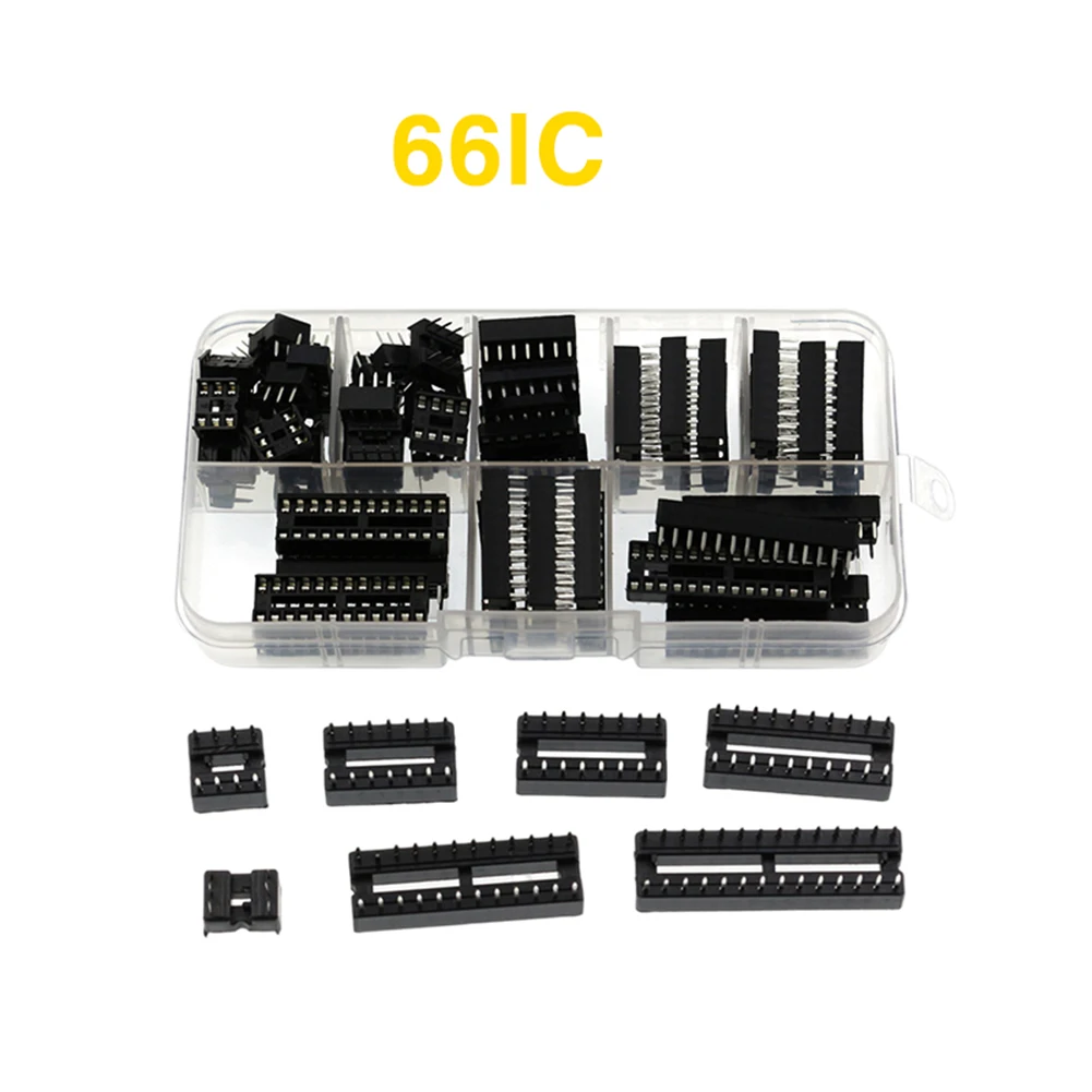 

66PCS IC Socket Kit IC Socket Sample Package Chip Socket Sample Package Business Industrial Electrical Equipment Supplies