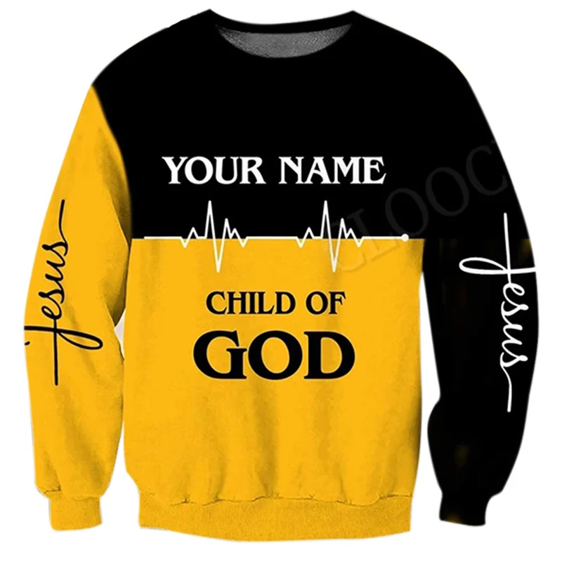 

CLOOCL Christian Jesus Catholic DIY Customize Name 3D Print Men Women Sweatshirt Hip Hop Streetwear Outerwear Crewneck Tops