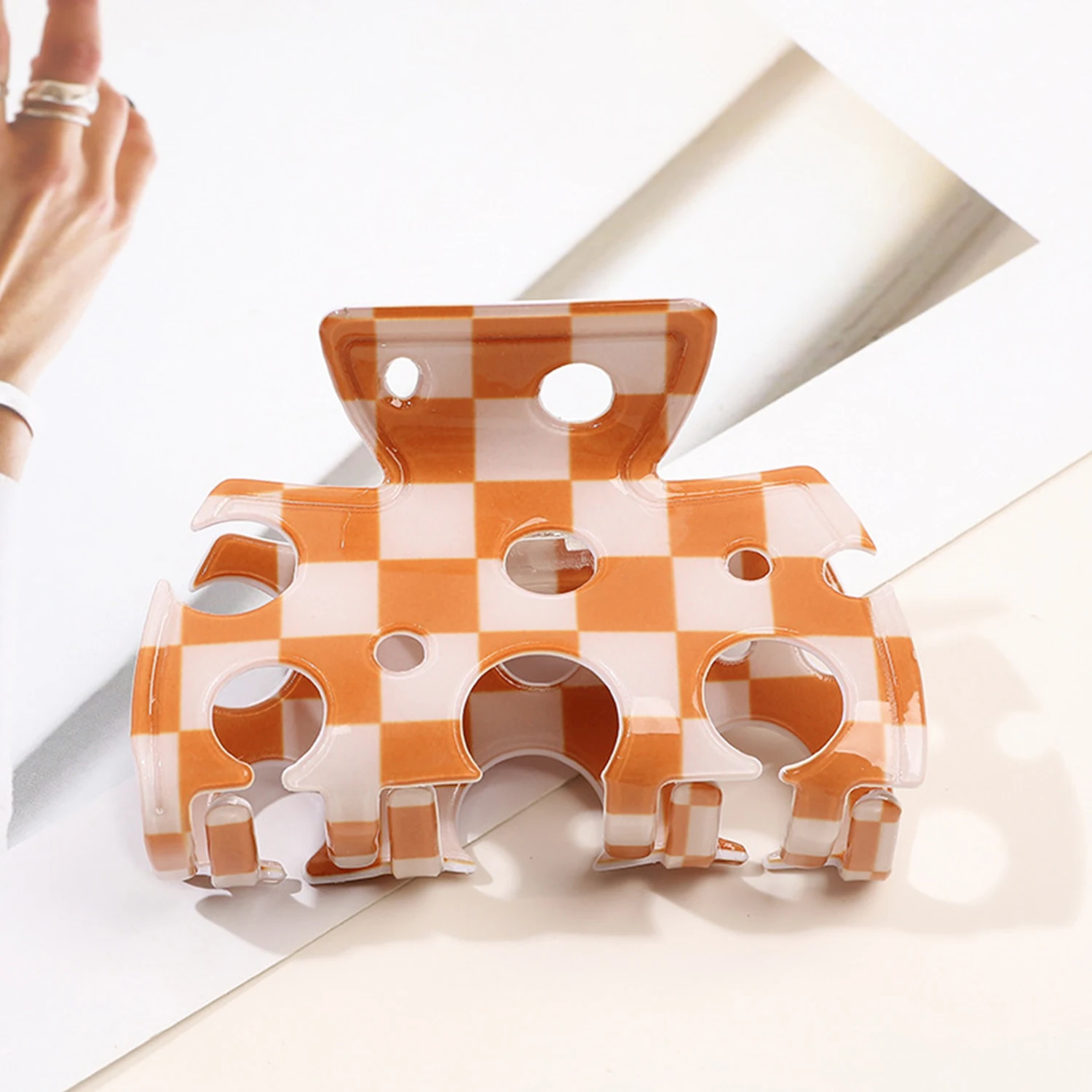 

Acrylic Hair Accessories Unique Charm Headwear Cute Cheese Hairpin Candy Color Hollowed Hair Claws Y2K Shark Clip