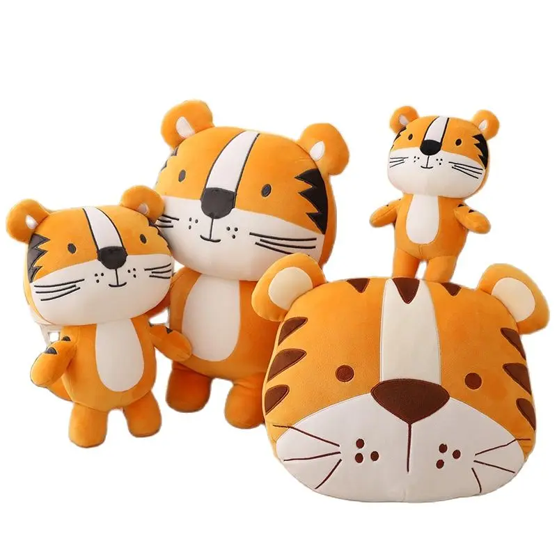 

2022 New Year Mascot Cartoon Cute Tiger Super Soft Plush Pillow Lovely Dolls For Girl Boy Kawaii Stuffed Toy New Year Gift