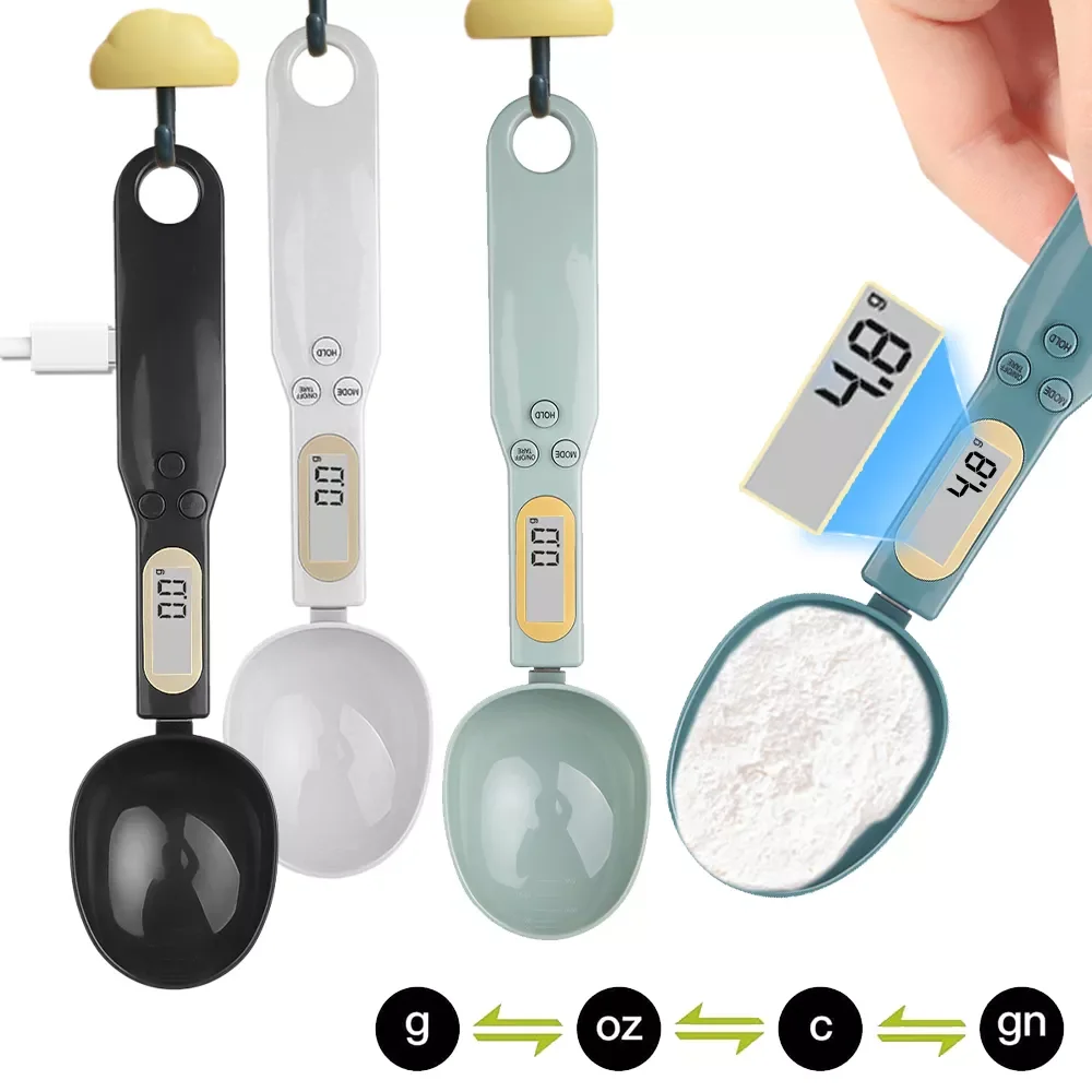 

2022New Measuring Spoon Scale LCD Digital Kitchen Measuring Spoons 500g/0.1g Portable Kitchen Scales for Baking Coffee Pet