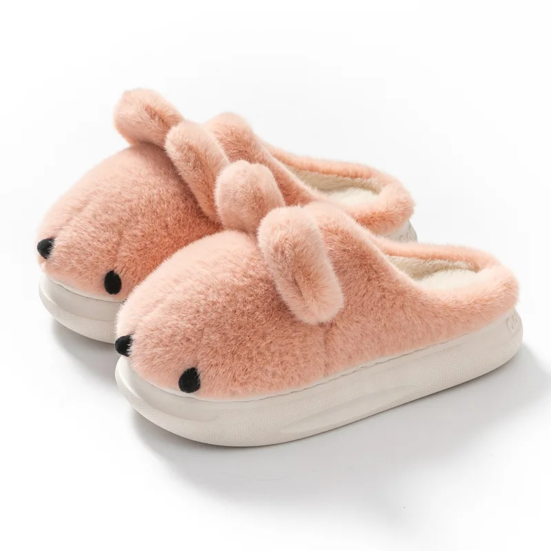Animal Claw Fluffy Slippers Women Non Slip Indoor Warm Fur Mules Woman Platform Chunky Slipper For Home Slides Mom Room Shoes