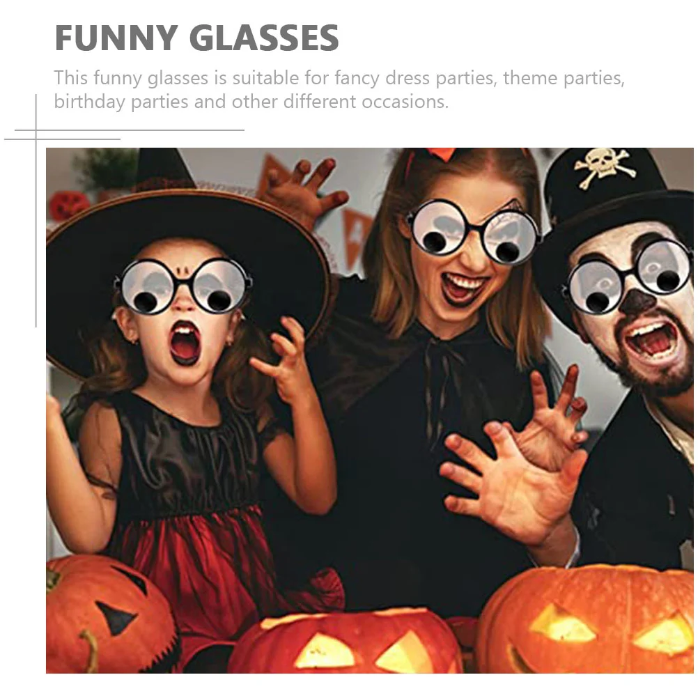 6 шт. очки в круглой оправе маскировка Googly забавная вечеринка креативная одежда
