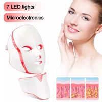 facial skin care photon mask 7 colores led light treatment mask acne reduction beauty machine for face and neck skin rejuvenatio