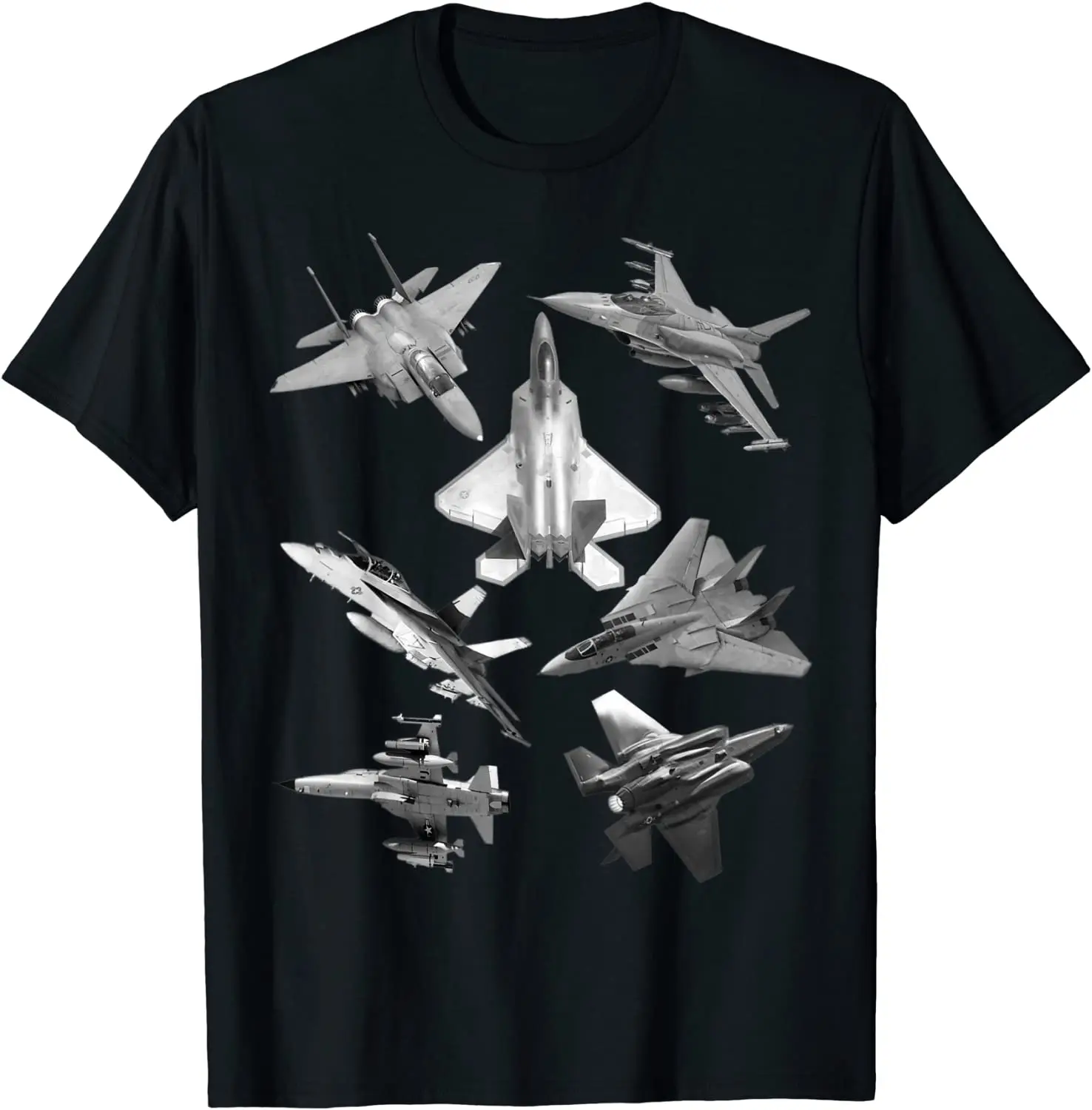 American Fighters Jets F22 Raptor F14 Tomcat Plane Spotting T-Shirt Short Sleeve Casual 100% Cotton O-Neck Summer Tees