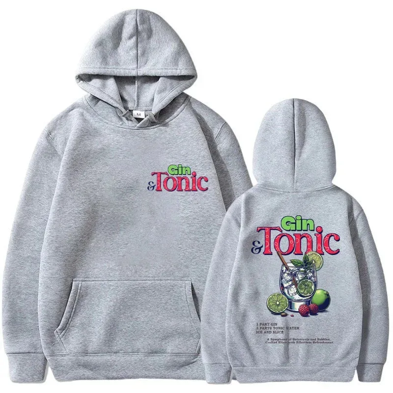 Забавная толстовка с рисунком GIN &amp TONIC Meme для мужчин и женщин тематический