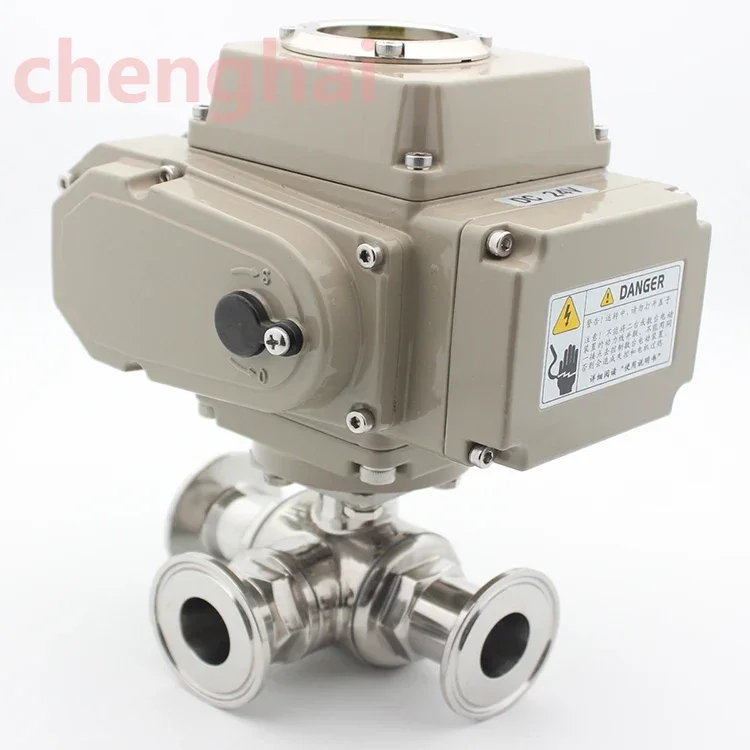 

SS 3 Ways Tri Clamp Ball Valve Stainless Steel Sanitary Electric Ball Valve